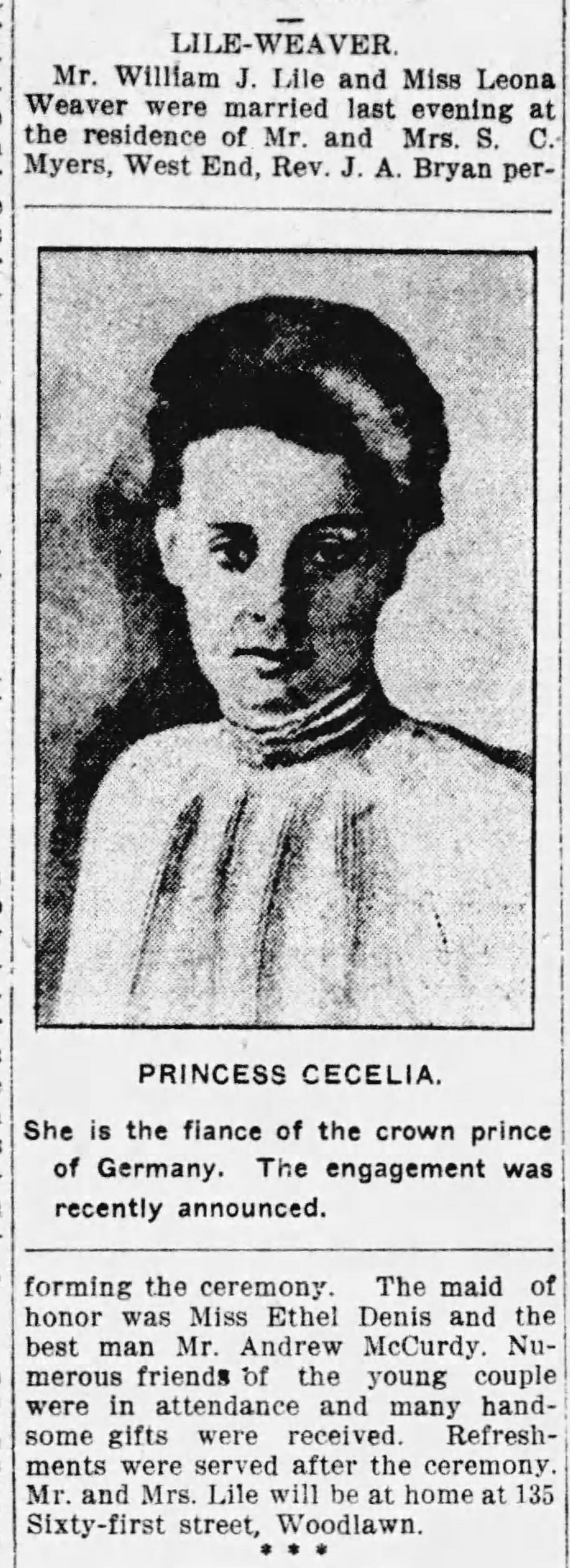 Willie J. Lile-Leona Weaver